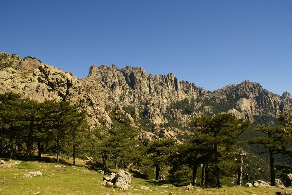 Les aiguilles de Bavella, vues du col