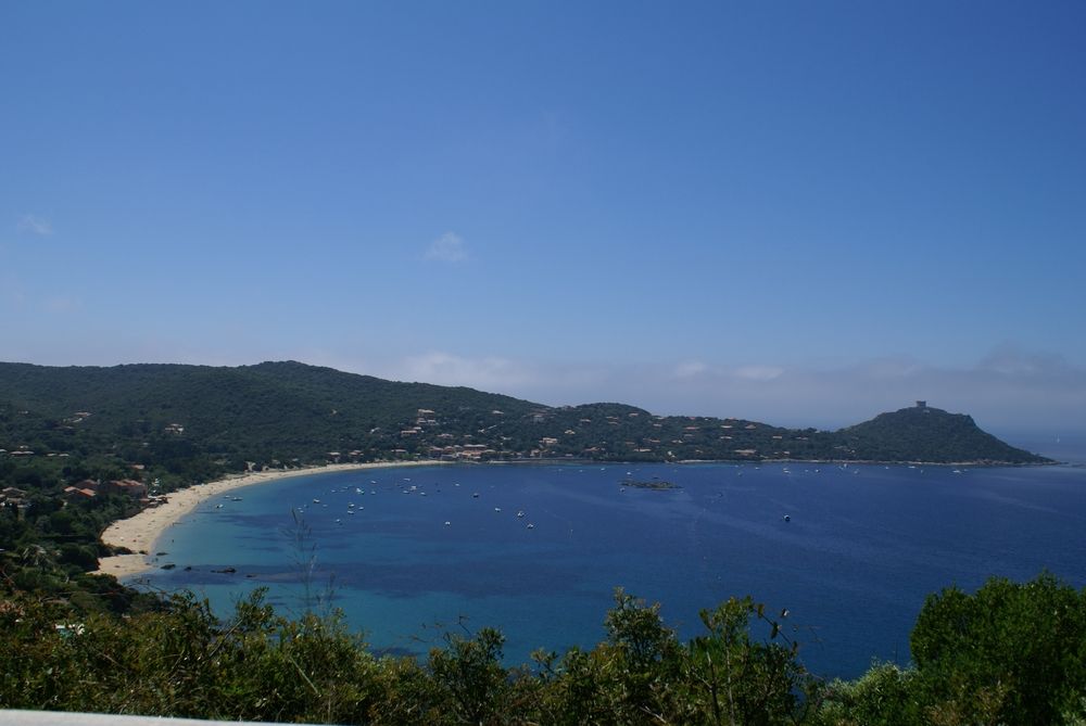 Plage de Campomoro, vue du belvédère Ouest