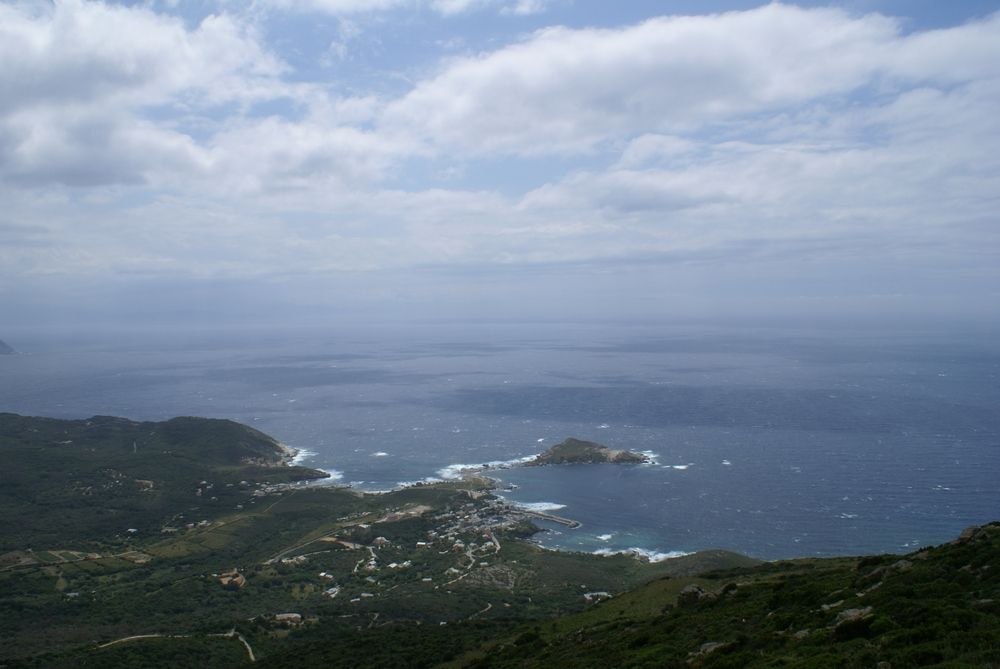 Centuri, vu du belvédère du Moulin Mattei