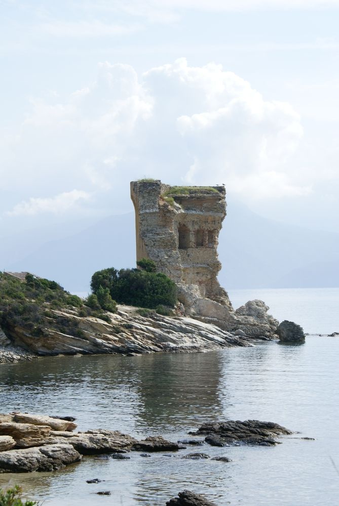 Tour de la Mortella, vue du sentier des Douaniers