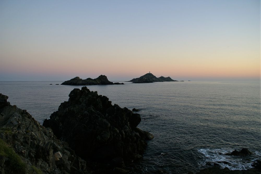 Les îles Sanguinaires, au coucher du Soleil