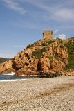 Tour génoise de Porto, vue de la plage - © Kalysteo.com