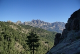 Les aiguilles de Bavella, vu du sentier du Trou de la Bombe Les aiguilles de Bavella, vu du sentier du Trou de la Bombe