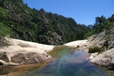 En haut de la première grande cascade de Purcaraccia En haut de la première grande cascade de Purcaraccia